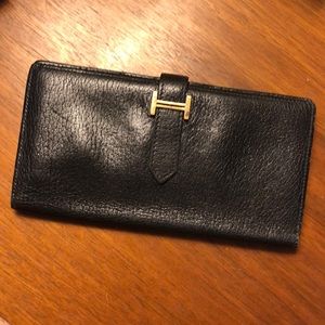 COPY - Authentic Black Hermès Bearn Wallet